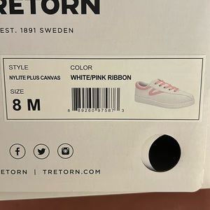 Brand new Tretorn Canvas “Old School” Style.Ordered wrong size; forgot to return